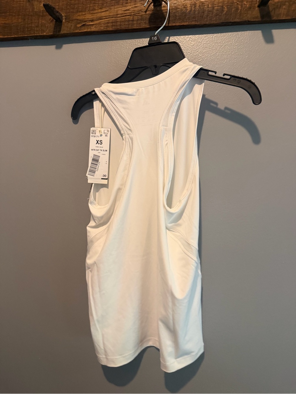 adidas White Performance Racerback Tank - Picture 3 of 3